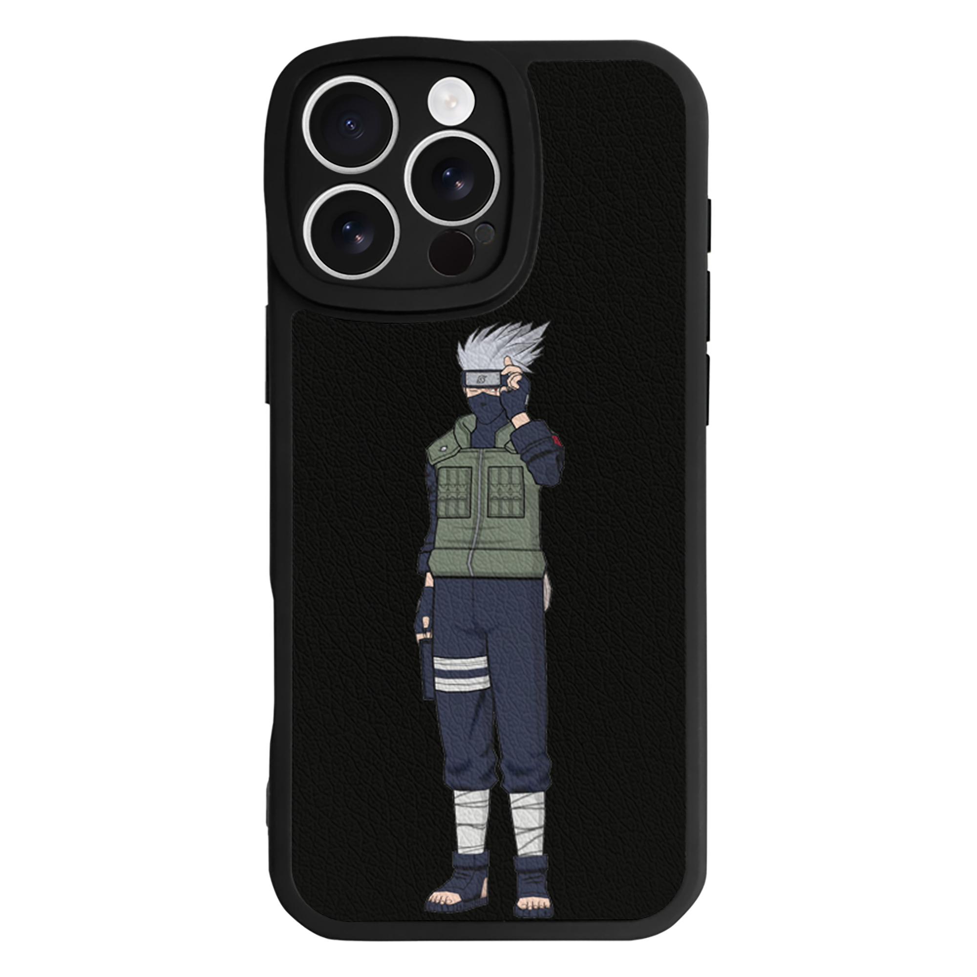 （画像用） NARUTO -ナルト- はたけ カカシ Hatake Kakashi 【iPhone 16シリーズ対応】シリコンスマホケース（レザー調） 材質：シリコン
